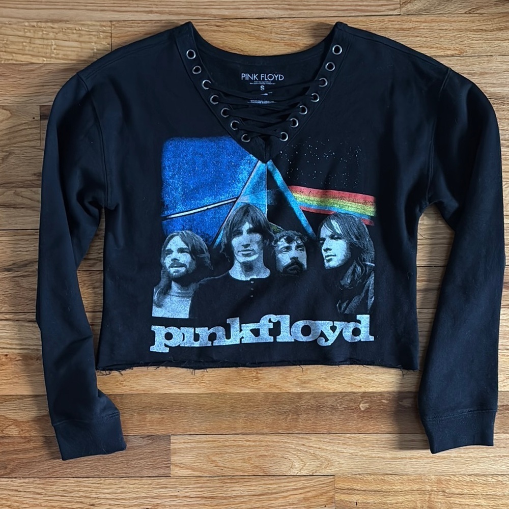Pink Floyd Black Graphic Long Sleeve Top